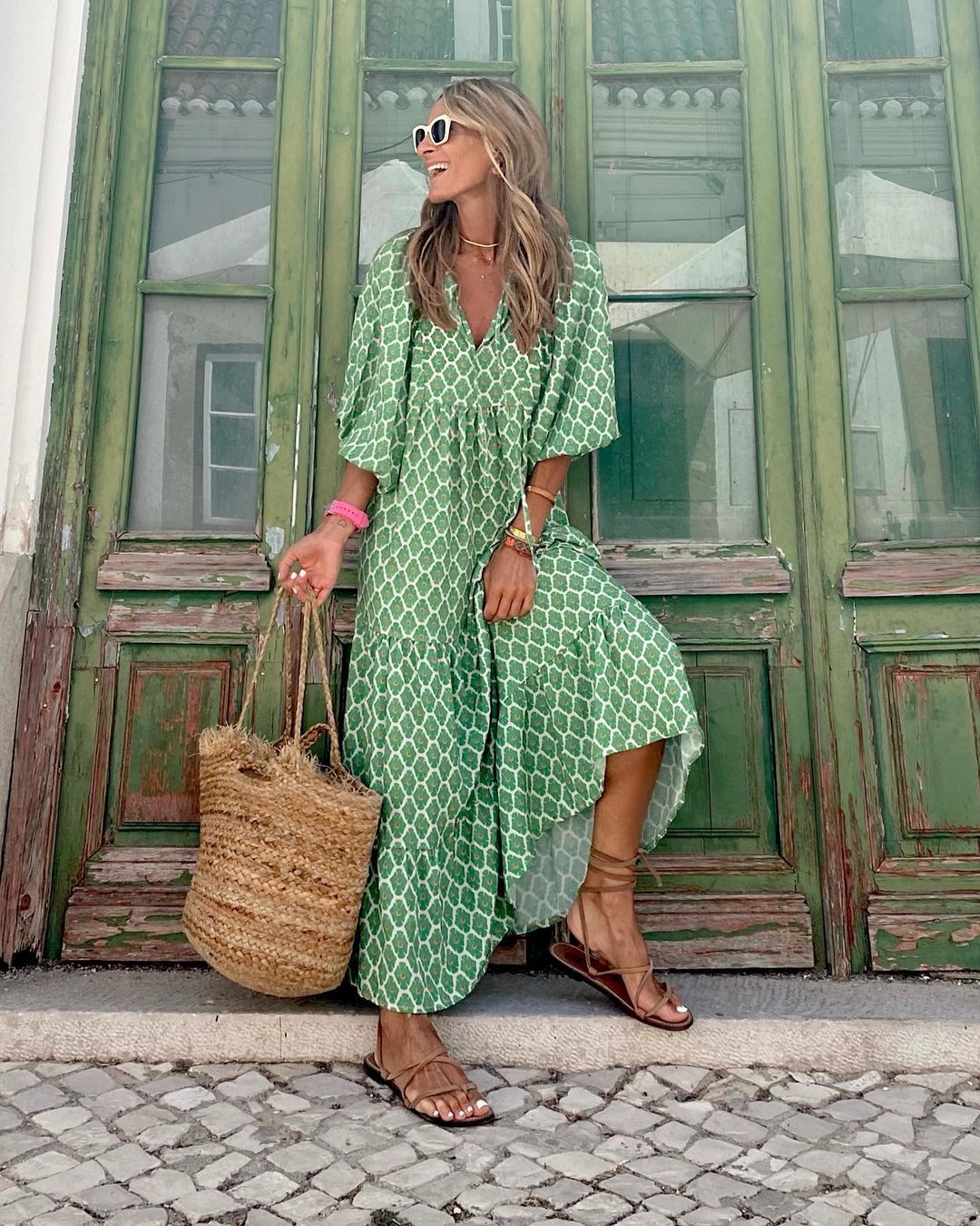 Sylvie - Dlhé Boho Šaty v Štýlovom Dizajne
